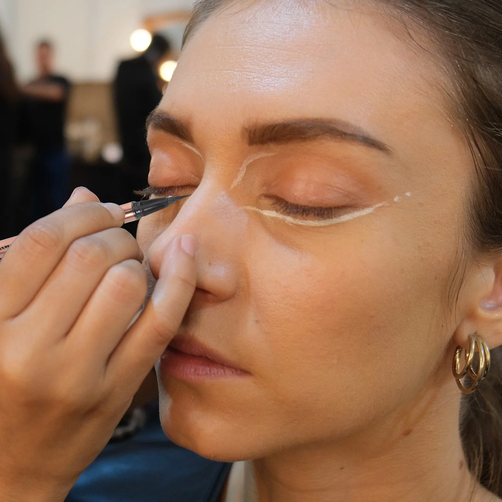 Delineador de ojos resistente al agua, delineador líquido de secado rápido, herramienta para dibujar líneas en los ojos, accesorio de maquillaje para viajes, a prueba de manchas, resistente al aceite