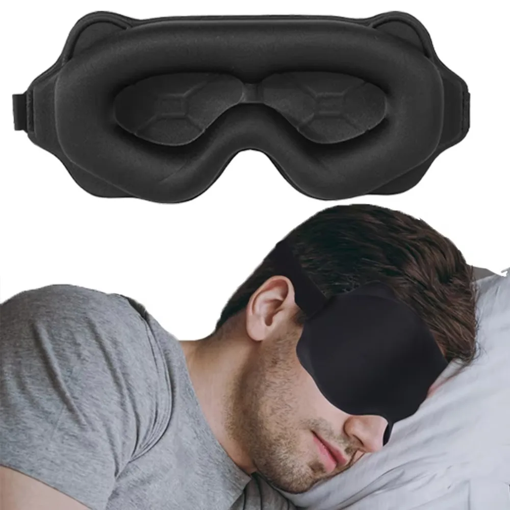 3D Sleeping Mask Block Out Light Soft Padded Sleep Mask For Eyes Slaapmasker Eye Shade Blindfold Sleeping Aid Face Mask Eyepatch