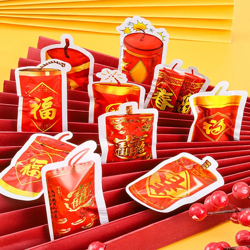 10-30 Simulated Firecrackers Self-exploding Balloons PrankToys Aluminum Film Balloons New Year Holiday Atmosphere Balloons