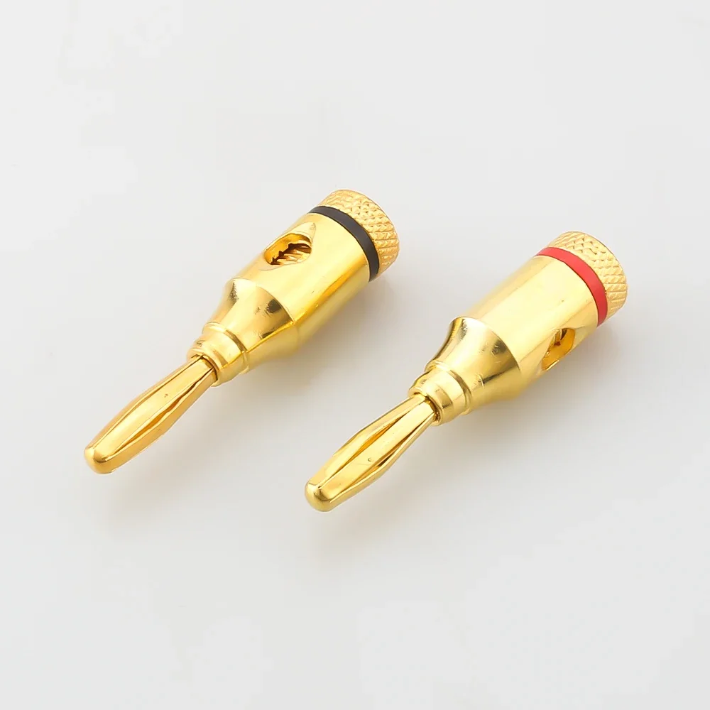 Wysokiej jakości pozłacana wtyczka bananowa przewód głośnikowy złącze typu jack