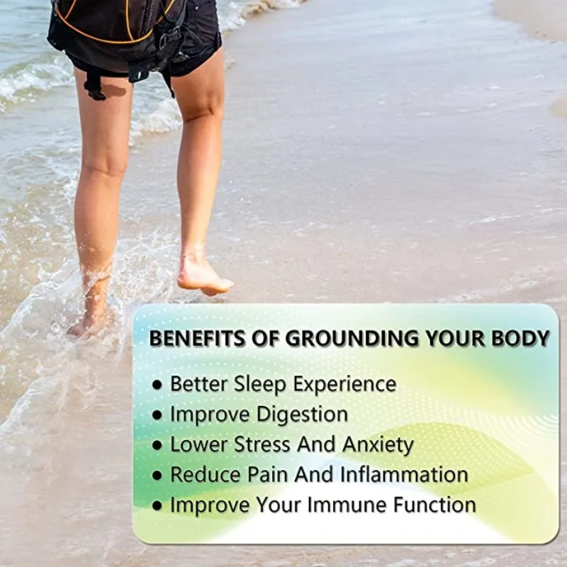 MAXSHARER Grounding Leather Mattress Grounding Sleep Mat Conductive Leather Earthing Mattress Pad for Better Sleep Reduce Stress