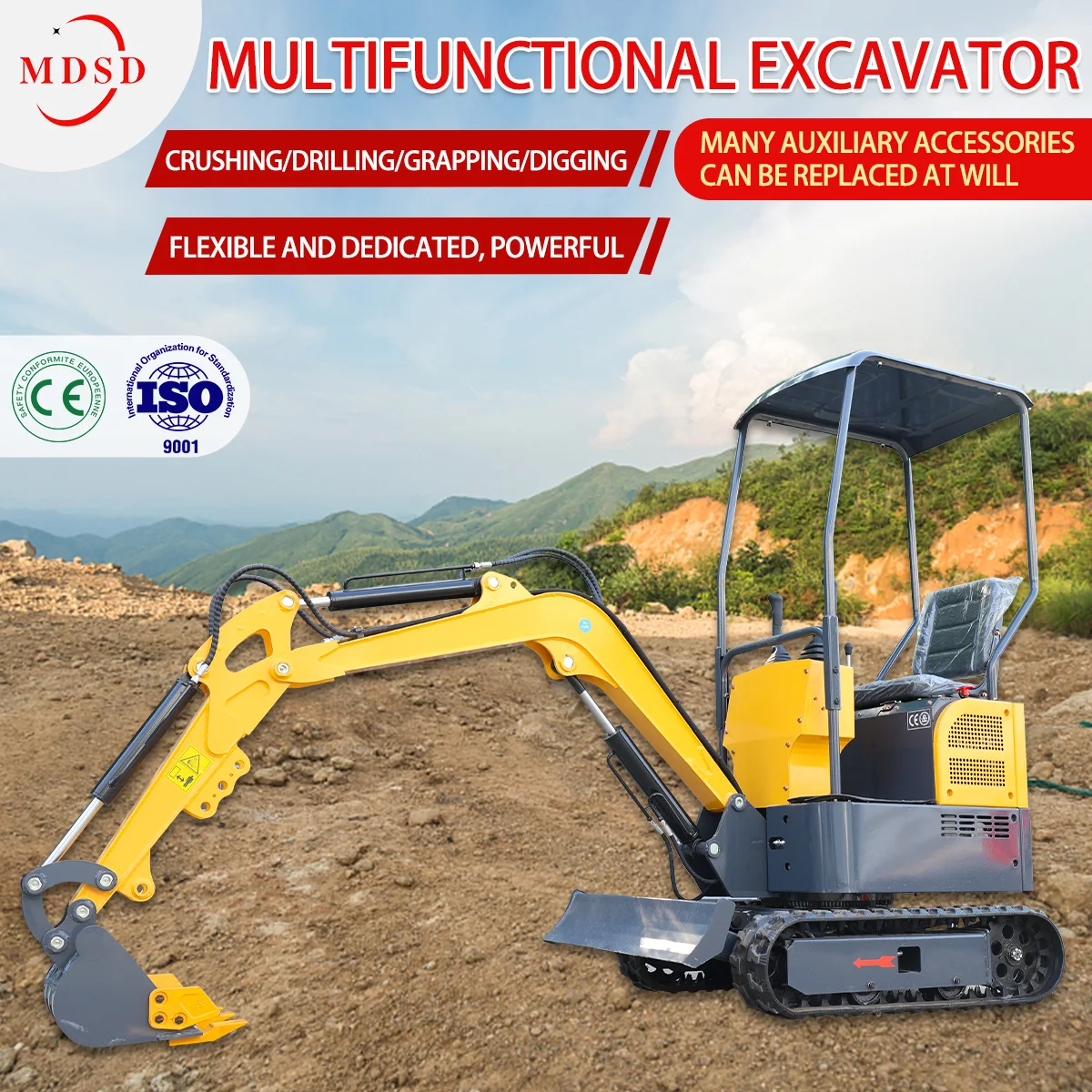 مبيعات المصنع مباشرة حفارة زاحفة صغيرة حفار صغير مع Kubota CE EPA Euro 5 حفارة صغيرة لتخصيص الحديقة