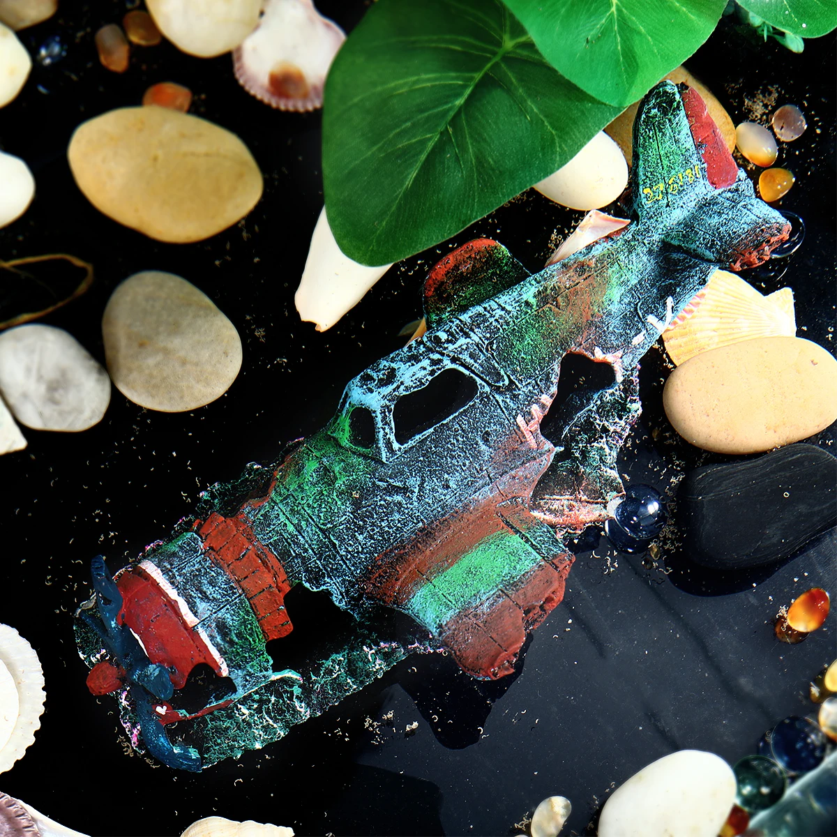 

Aircraft Wreckage Decoration for Fish Tank Aquarium Unique Stylish Vivid Color Easy Use Long Lasting Safe Fish Artificial Decor