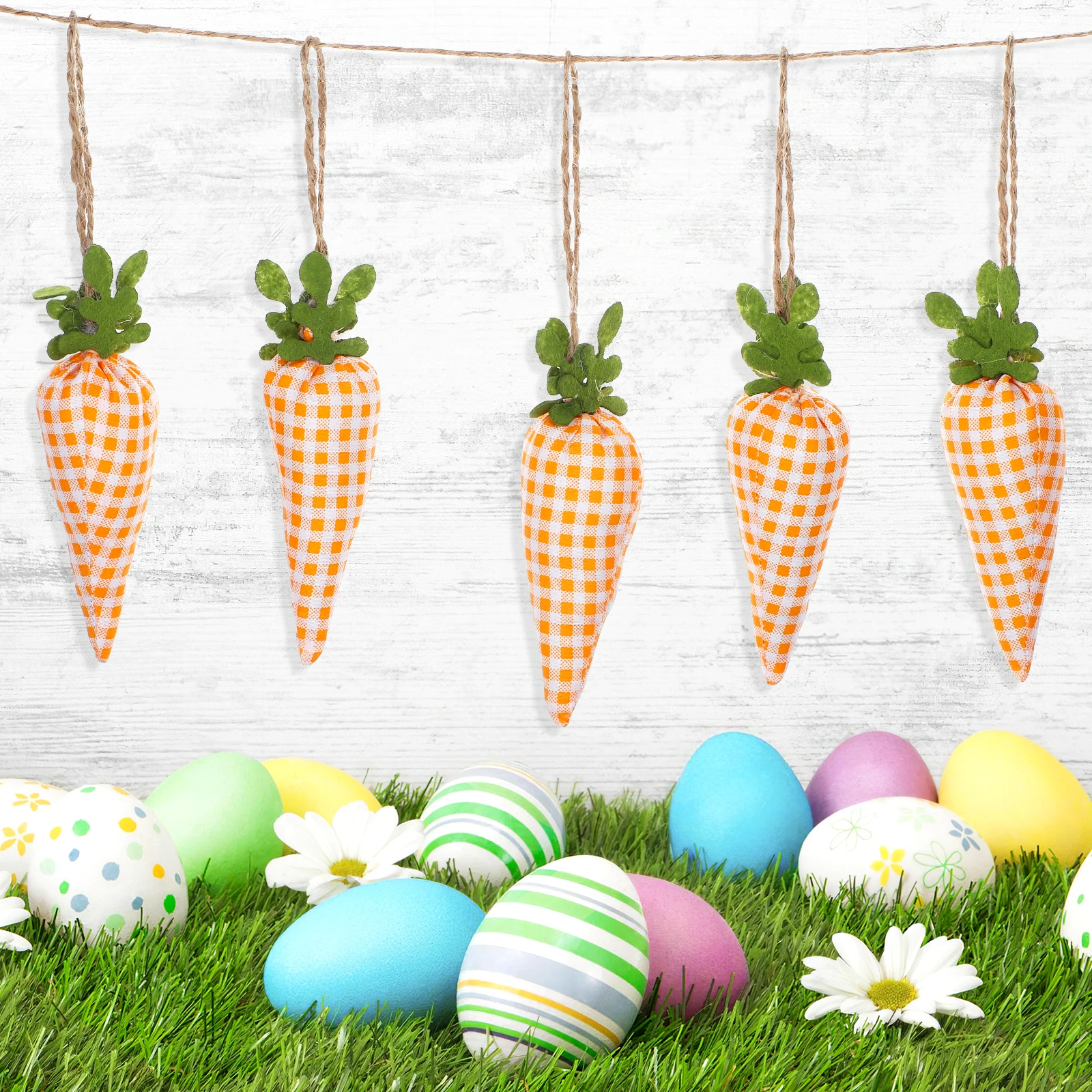 

1pc Carrot Party Decoration Mini Wall Hanging Easter Garland Decorations Cloth Material Indoor Home Child Household DIY