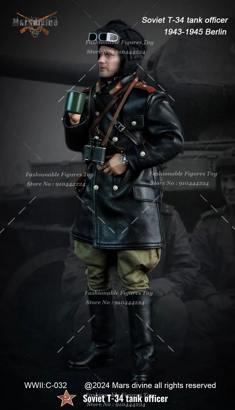 Marsdivine 1/6 Men Soldier Uniform african T-34 Tank Officer 1943-1945 berlino abbigliamento militare accessori per armi Fit 12 "Body