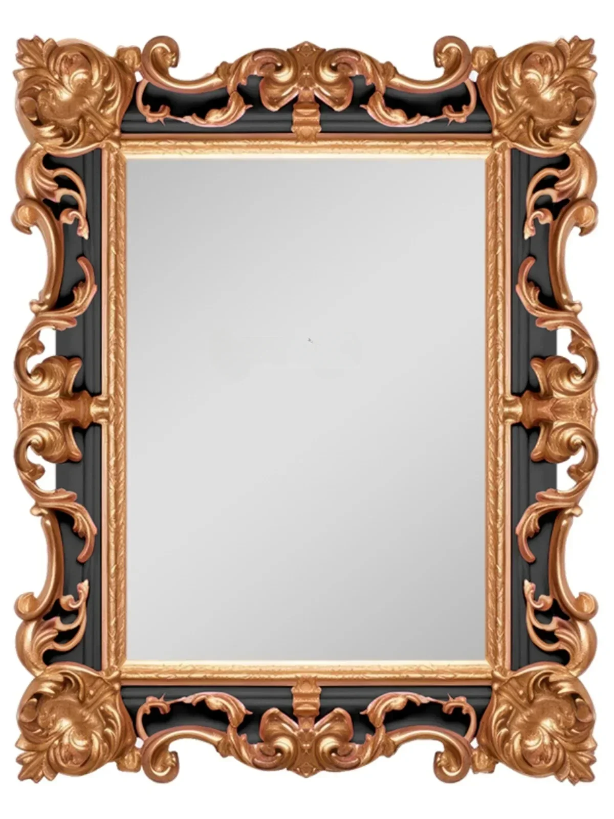 

Retro engraving, European washstand mirror with lamp defogging wall hanging bathroom mirror American bathroom mirror