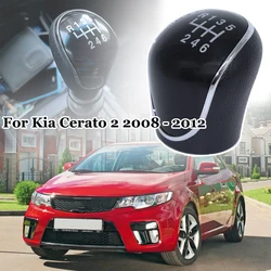 6SP +R MT Gear Shift Knob GearStick Lever Pen Shifter Handball Chrome M10 Black For Kia Cerato 2 Forte Cerato TD 2008- 2011 2012