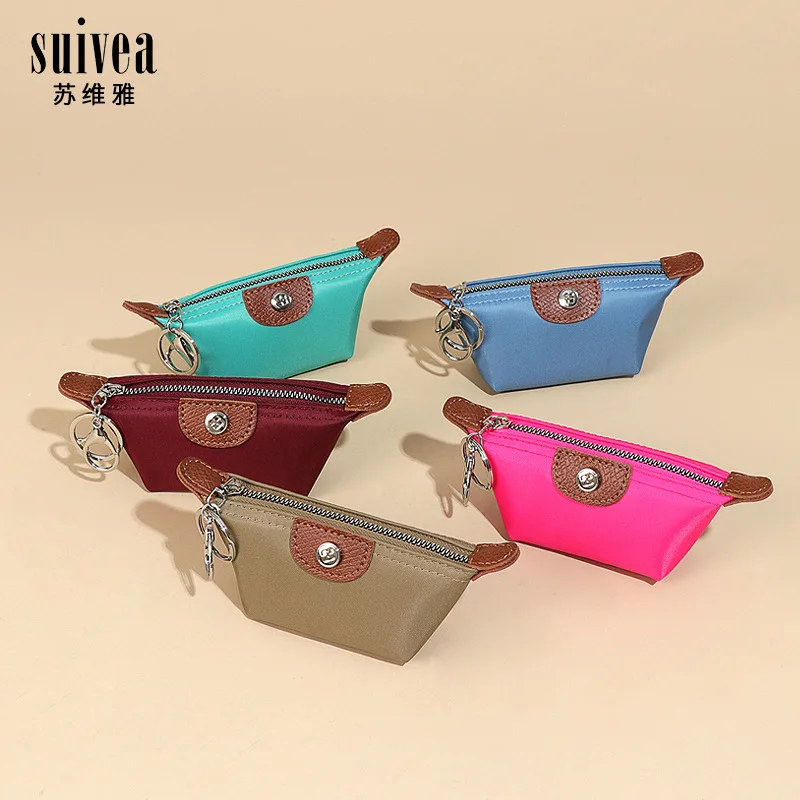

Delicate Mini Purse Dumpling Bag Portable Nylon with Leather Lipstick Coin Earring Earphone Key Pouch Designer Handbags