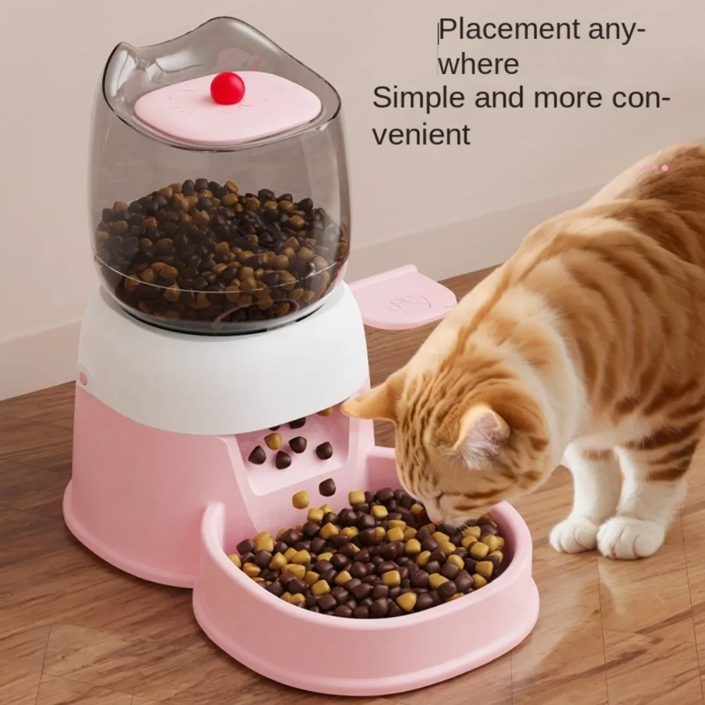 

Large Capacity Water Fountain Bowl Detachable with Water Fountain Automatic Pet Feeder Dry Wet Separation Dog Food Dispenser