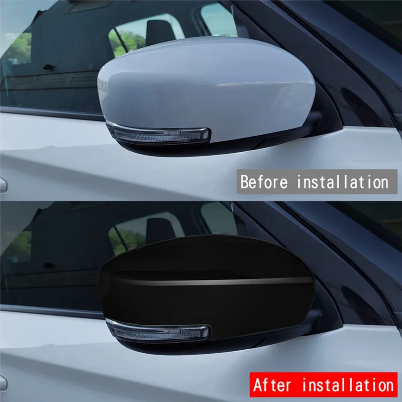 

NEW-Car Rearview Mirror Cover Trim Cover Side View Mirror Cover Interior Accessories Forsuzuki Swift 2024 Glossy Black