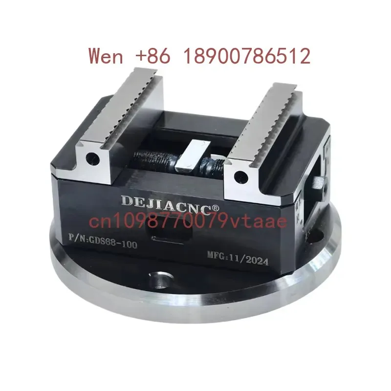 DEJIACNC GDS68-100 Manual Self Centering Vise with Connection Plate Alloy Steel Precision 0.02mm for CNC Machining Center