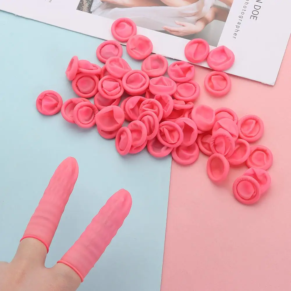 100/300PCS Anti-static Latex Disposable Fingertips Protector Gloves Finger Cots Rubber Gloves Finger Cover