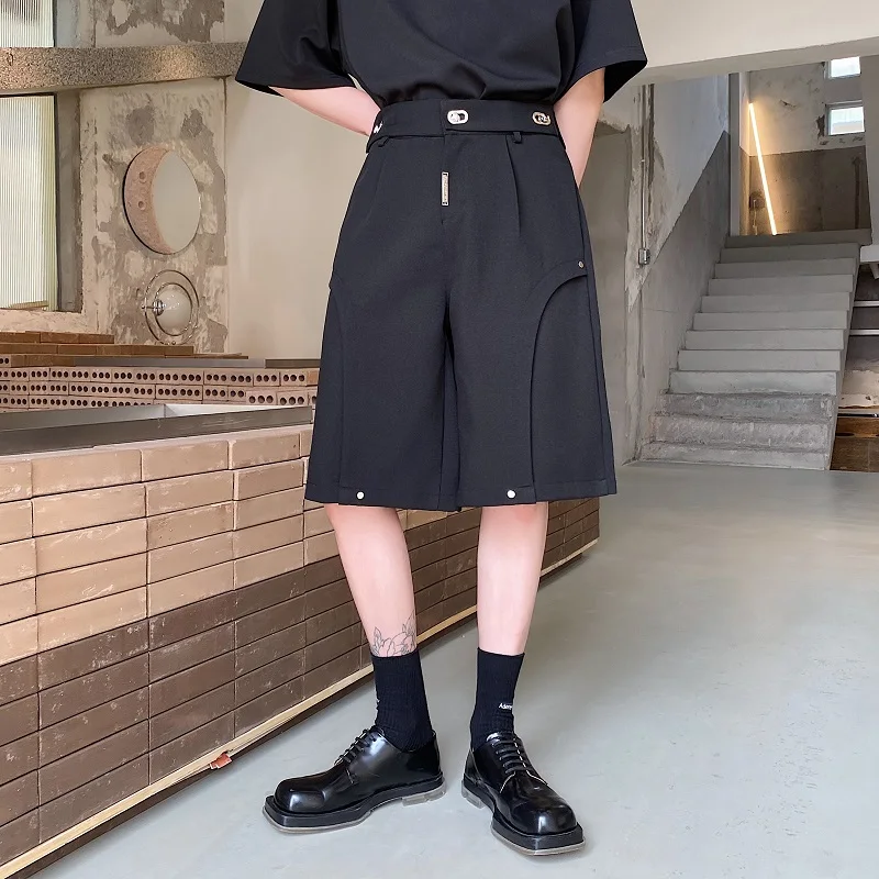 

Мужской повседневный костюм-тройка свободного кроя с металлическим синим декором, молодежный стиль, весна-осень-зима, сезонная одежда