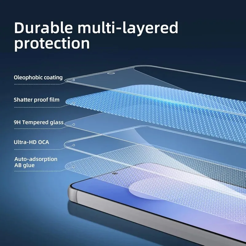 4PCS Tempered Glass for Samsung Galaxy A07 A17 A27 A37 A57 Protective 2.5D 9H Transparent Screen Protector Film Glass