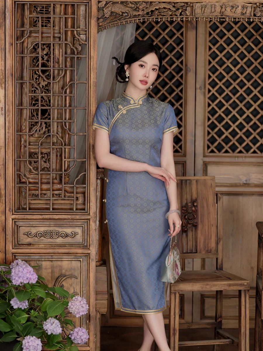 

Оригинальное шелковое платье Watercolor Silk Dr High End 20 Momme, из 35% древесной целлюлозы, женское, винтажное, миди