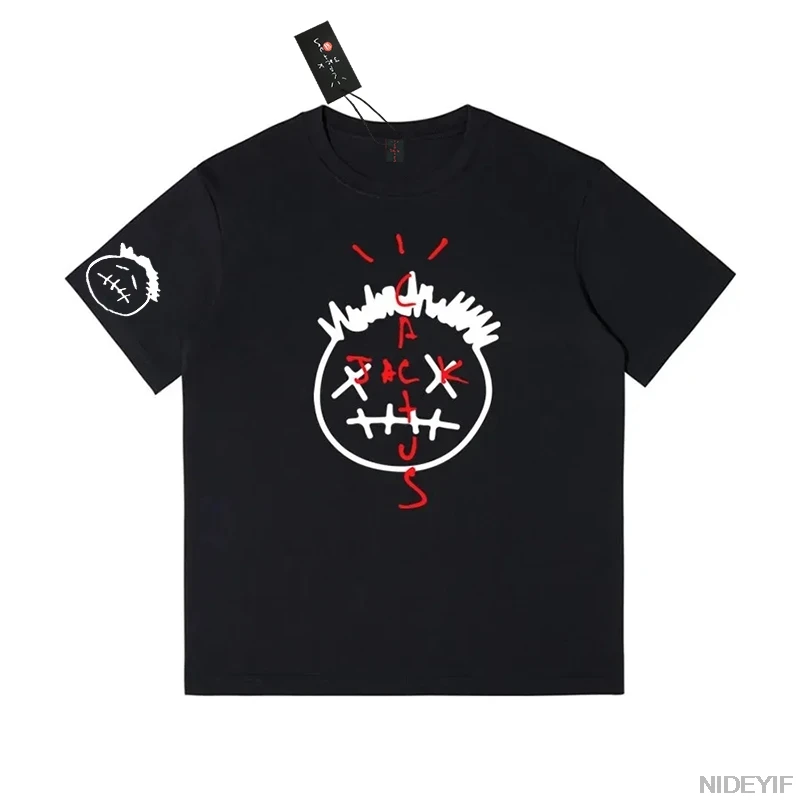 100% Cotton Hip Hop Men T-Shirt Black Brown White