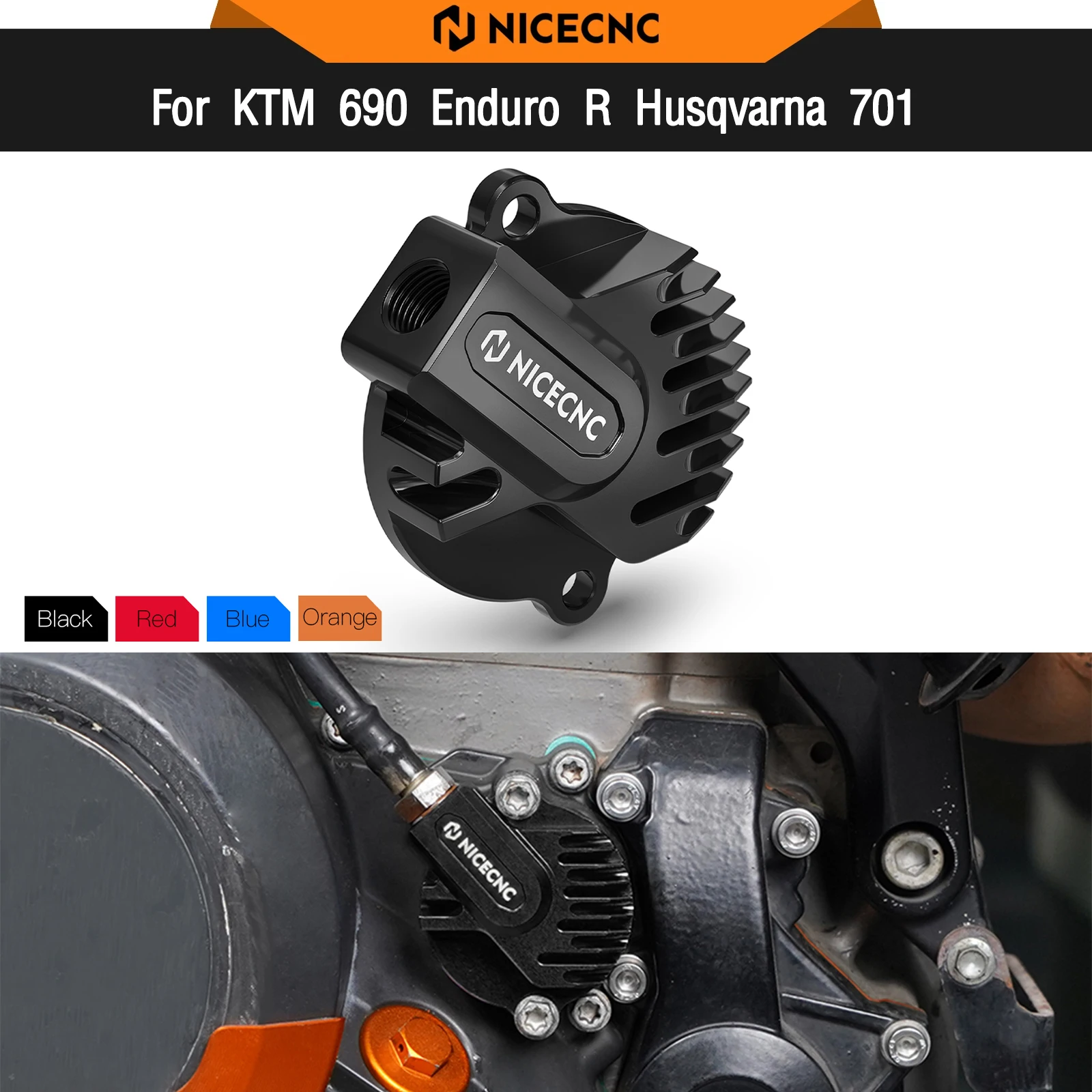 Para KTM 690 Enduro R SMC R 690 Duke R 2012-2023 cubierta de tapa de filtro de aceite de motor Husqvarna 701 Supermoto Enduro GasGas ES700 SM700