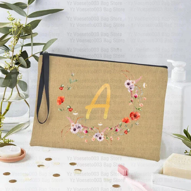 Letter Makeup Cosmetic Travel Bags for Women Toiletry Kit School Supplies Pencil Pouch Bag Organizer Insert School Teacher Gift