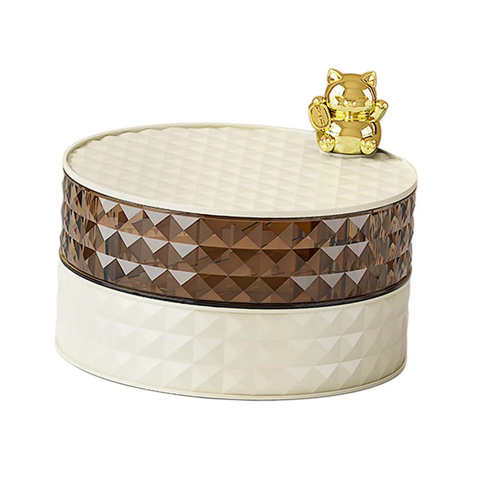 Small Items Container Case, Rotating Jewelry Storage Box, Women Girls Necklace Earrings Organizer for Necklaces Earrings