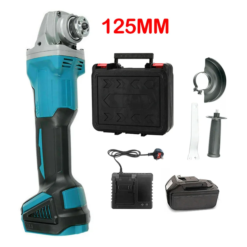 

125mm Brushless And Brushed Angle Grinder Cordless Grinding Machine Cutting Cutting Machine Woodworking Power Tool 18v Battery