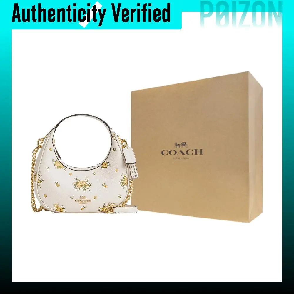 COACH CARMEN Leather Shoulder Bag, Crossbody Bag, Handbag Small Women's White CAK90-IMCAH