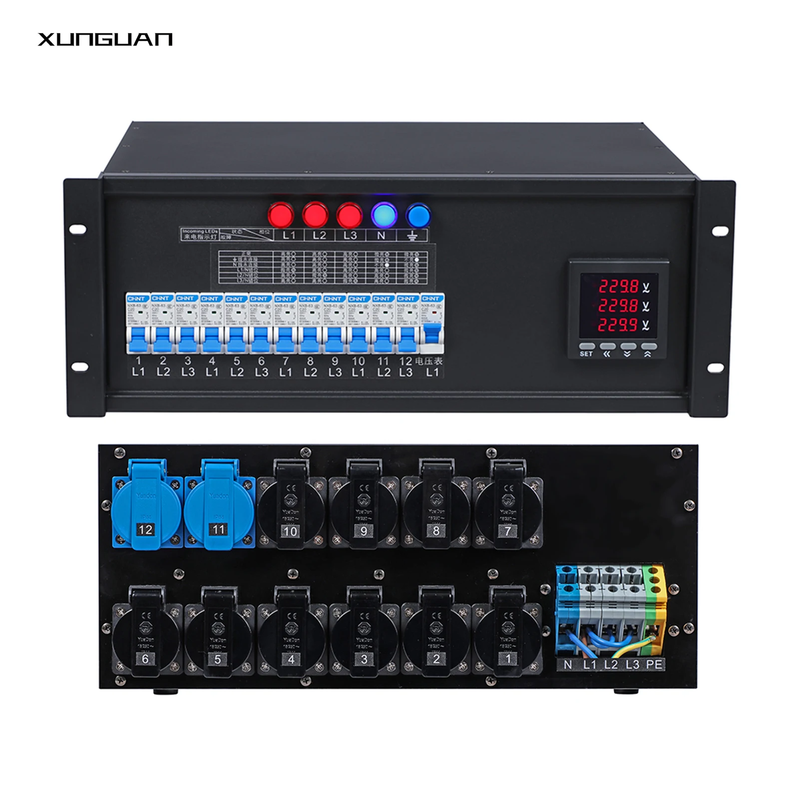 LA-12 New Arrival 4U Power Sequence Controller Multiple Jack Socket for Professional Line Array Power Manager Concert Stage Used