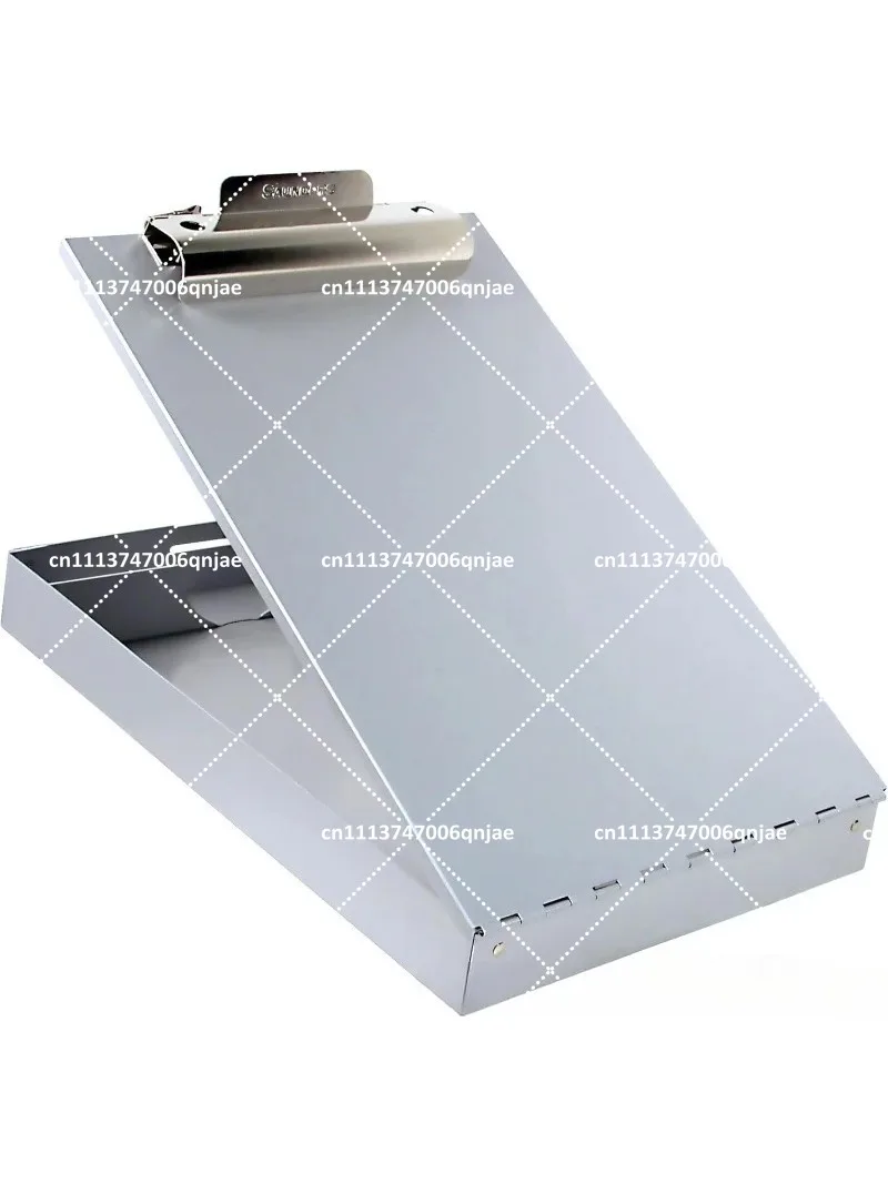 Aluminum Folder File Storage Archive Box, Single Layer with Butterfly Clip, Office Document Organizer