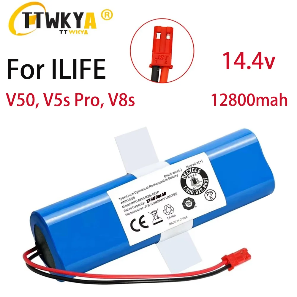 

ILIFE-Batería de PX-B010 para Robot aspirador,paquete de energía para V3s Pro,V50,V5s Pro,V8s,V80 Max,B5 Max,S5.12800mah