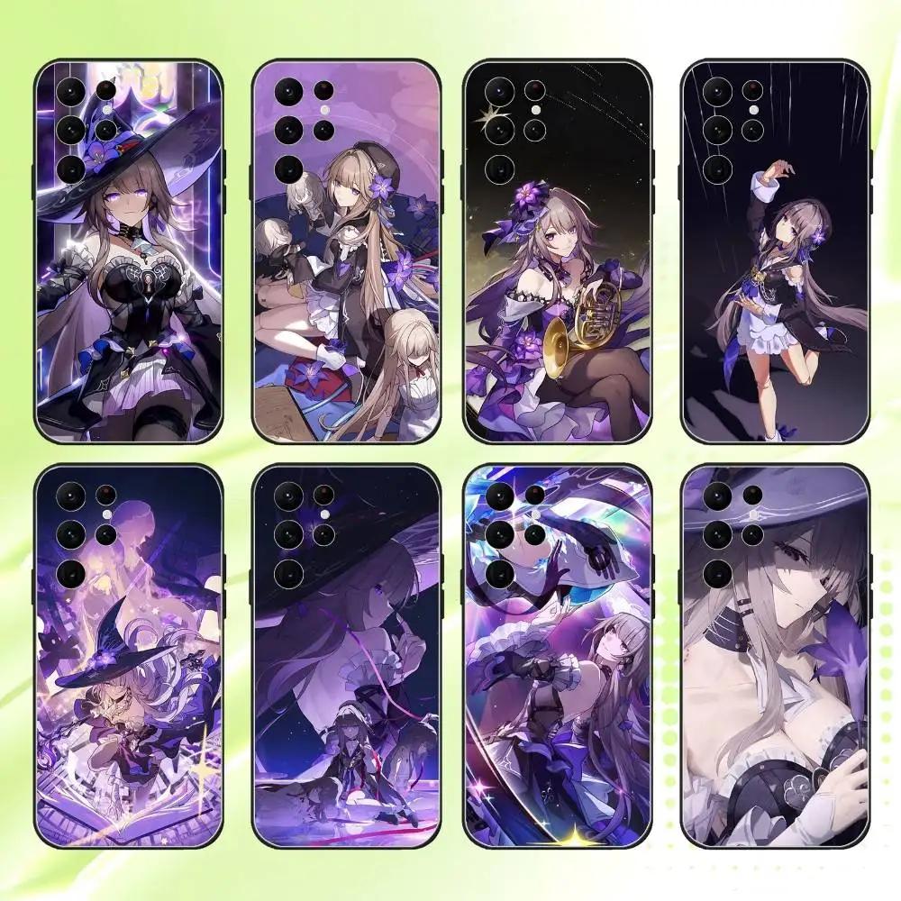 

Honkai Star Rail Herta Phone Case For Samsung S 25,24,23,22,30,21,10,9,Ultra,Plus,Lite,FE,4,5G Black Soft Case