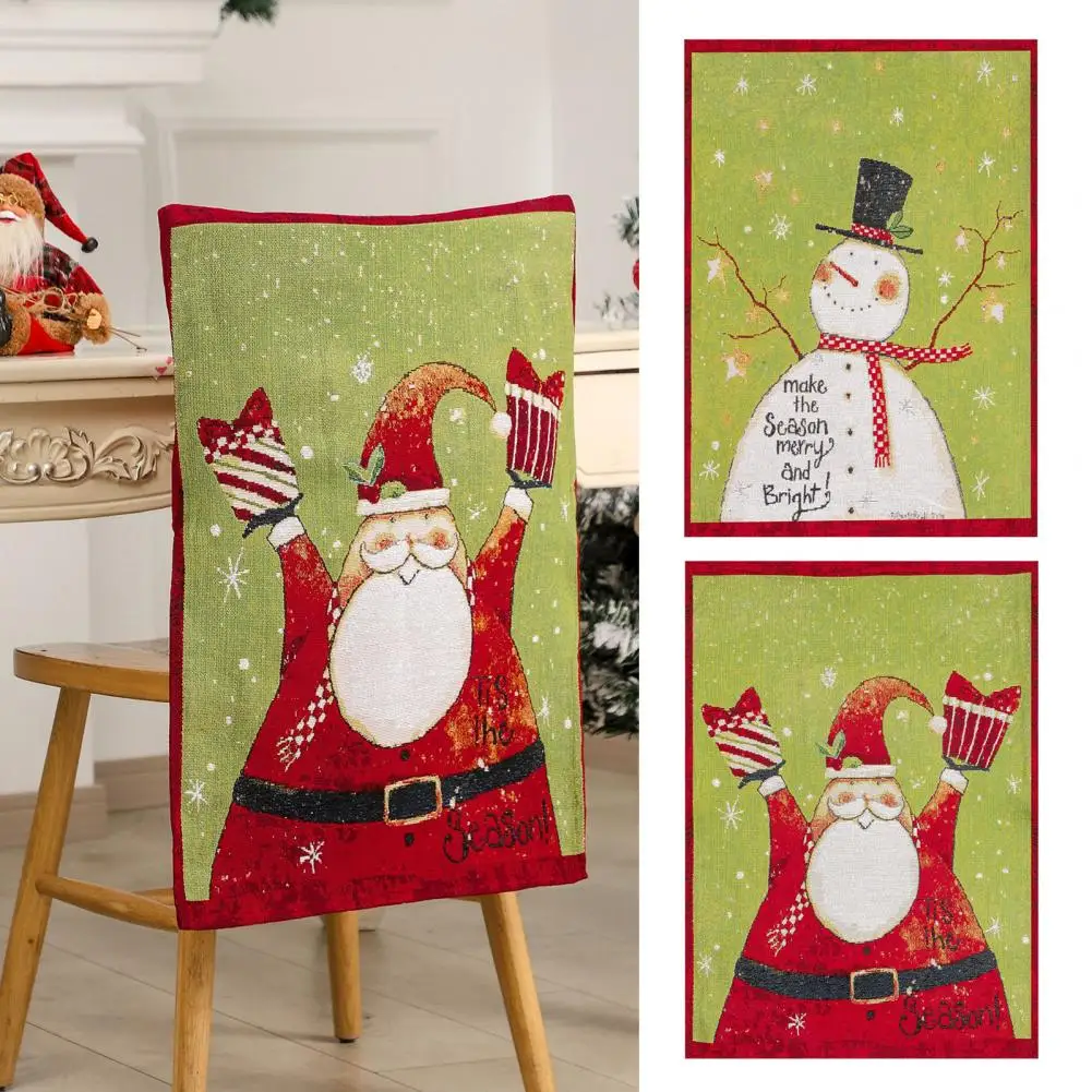 Santa Claus Chair Cover Festive Christmas Chair Covers Santa Claus Snowman Design Enhance with Fine for Stools for Festive