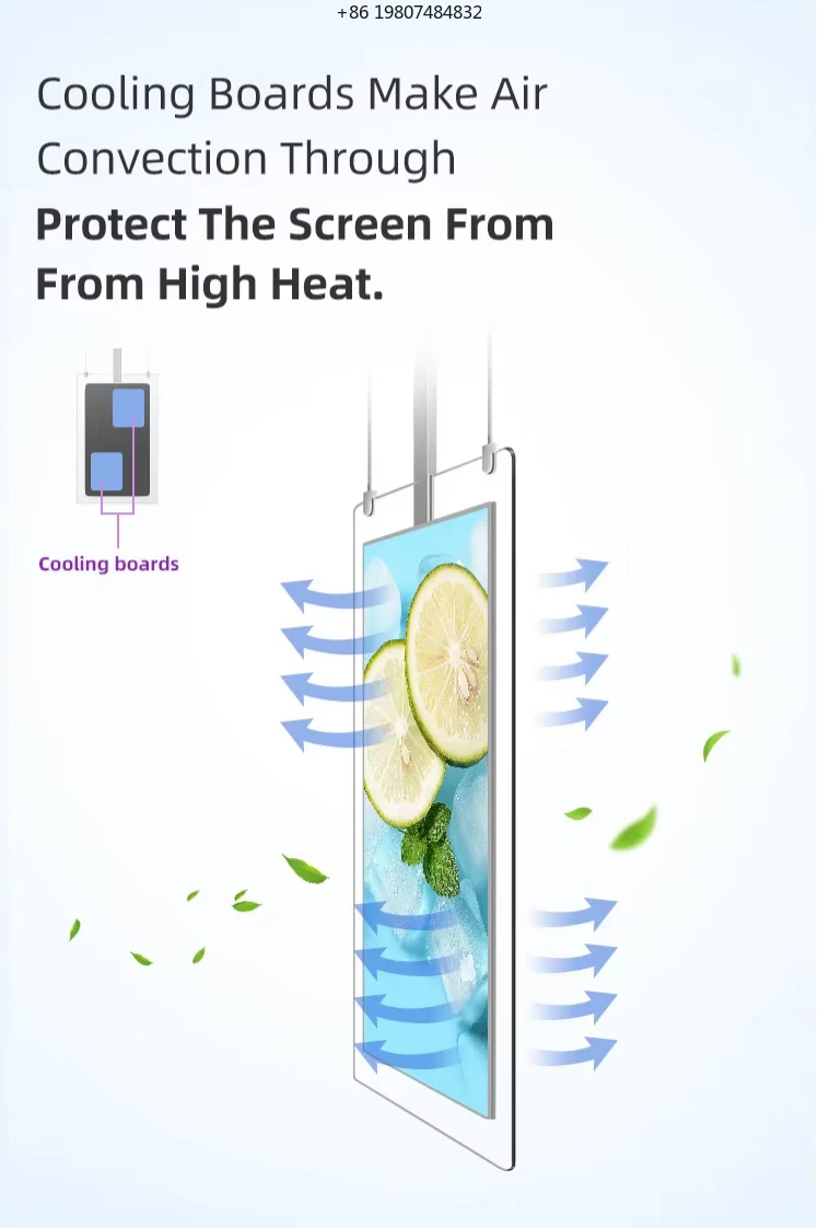 Window Display Multi-install Digital Signage Customizable LCD Double-sided Display 43 49 55 65  Inch High Brightness Shop