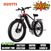 DUOTTS F26 Hydraulic Brake E-bike 26*4.0 Tire Electric Bike 1500W Motor 48V20AH Lithium Battery Adult Mountain Electric Bicycle