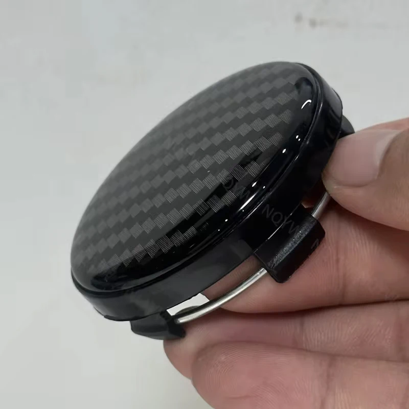 4Pcs/Set 58mm 3D Carbon Fiber Car Wheel Center Caps Car Rim Hubcap Cover Black Silver Hubcap Dust-proof Covers Car Accessories