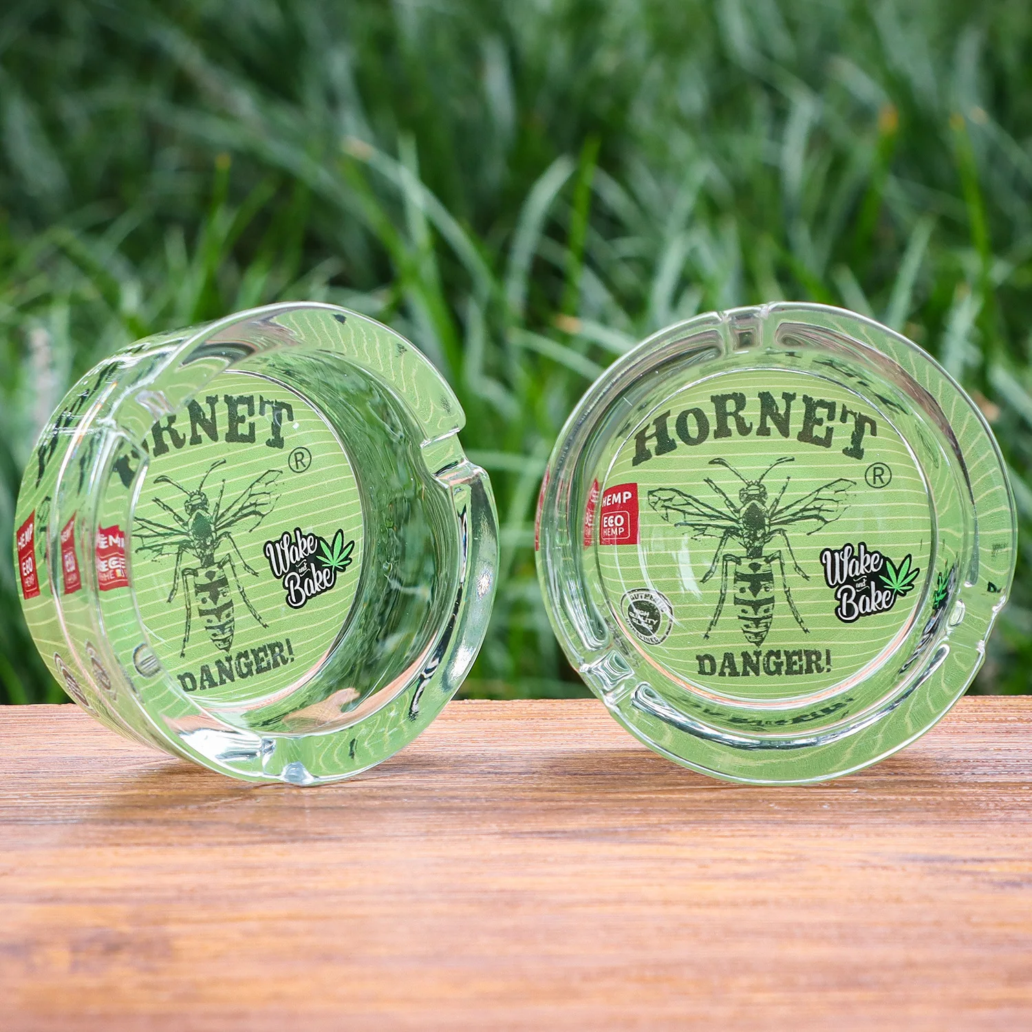 HOENET-Circular Glass Ashtray, Smoke Extinguisher, Cigarette Accessories, 85mm Diameter