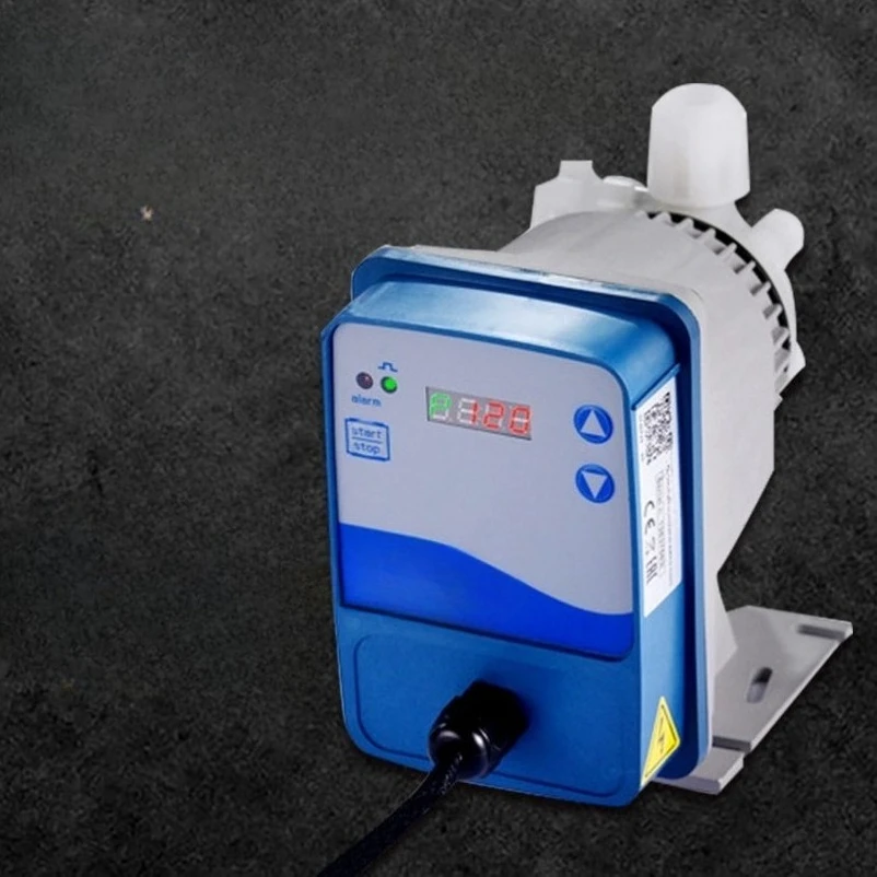 Automatic Dosing Metering Pump Electromagnetic Diaphragm Type Water Treatment Acid Alkali Resistant Adjustable Flow Pump