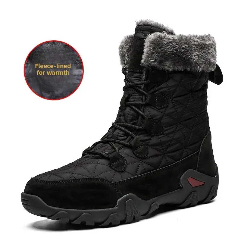 

Мужские ботинки 2026Зимние новые зимние ботинки Супер теплые повседневные высокие ботинки Зимняя мужская хлопковая обувь Уличные нескользящие ботинки на платформе