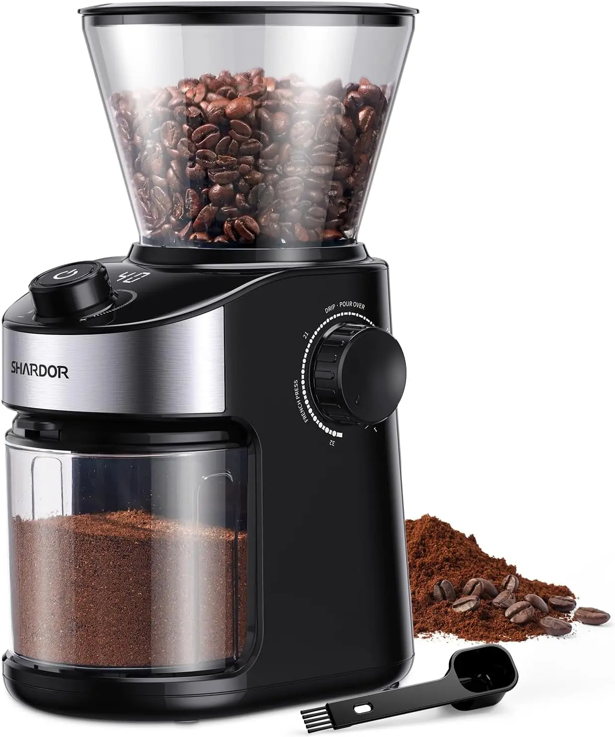 Burr Coffee Grinder Electric with 32 Grinding Sizes 4.0, Coffee Grinders for Home Use with 40 Seconds Adjustable Electro