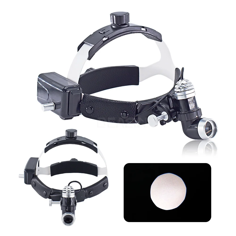 Den tal 5W LED Head Light Lamp for Binocular Loupes Brightness Spot Adjustable ENT den tistry Lab Headlamp Surgical Headlight