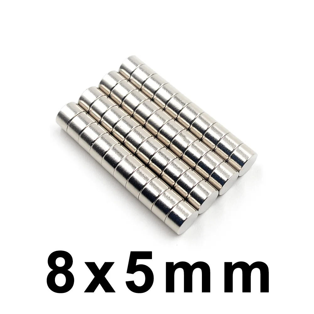 

10/50/100/Pcs 8x5mm Neodymium Magnet NdFeB Round Super Powerful Strong Permanent Magnetic imanes Disc Fridge Magnet 8*5