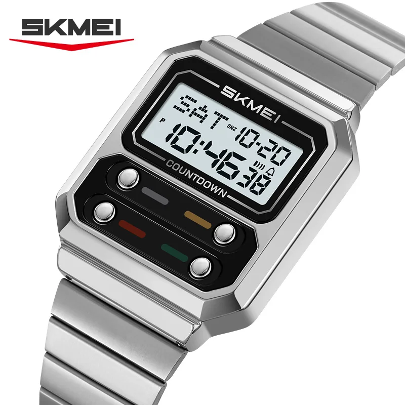 SKMEI 2448 Luxury Sport Multifunctional Digital Electronic Watch For Women Men Business Wristwatch Zegarek Męski Clock Gifts