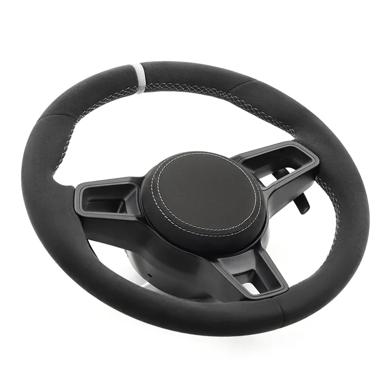 All Alcantara Car Steering Wheel without Button for Porsche Macan Panamera Taycan Cayenne Cayman 718 991 992 911 OEM Any Color