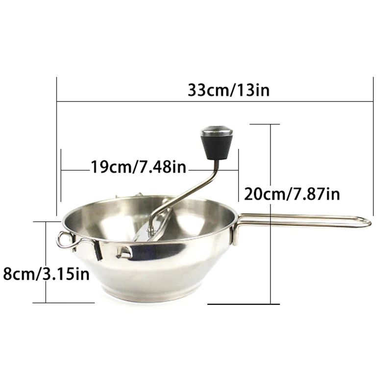 Misturador De Alimentos De Aço Inoxidável, Misturador De Geléia, Misturador, Masher De Prensa De Batata, Moedor De Legumes E Frutas