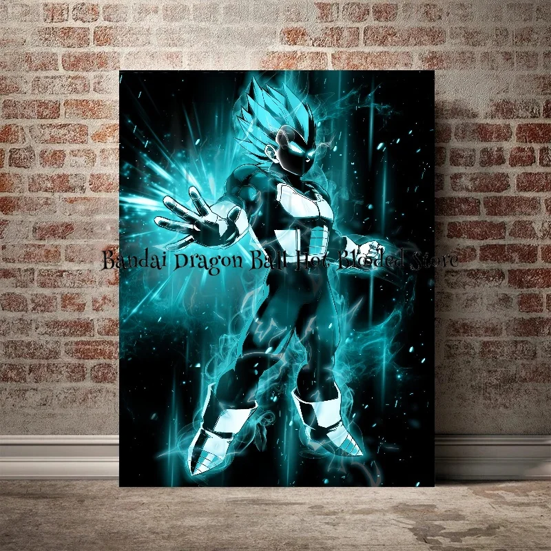 High Quality Canvas Painting Dragon Ball Super Saiyan Goku Vegeta Anime Figures HD Poster Picture Home Decoration Painting Gift