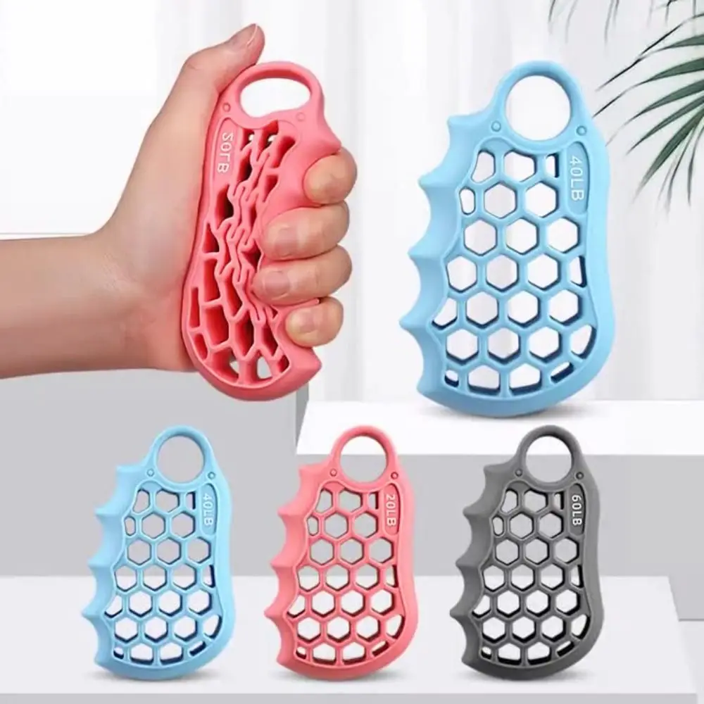 Honeycomb Grip Strength Trainer Hexagonal Ergonomics Finger Strength Exerciser Silicone 20/40/60LB Hand Grip Strengthener