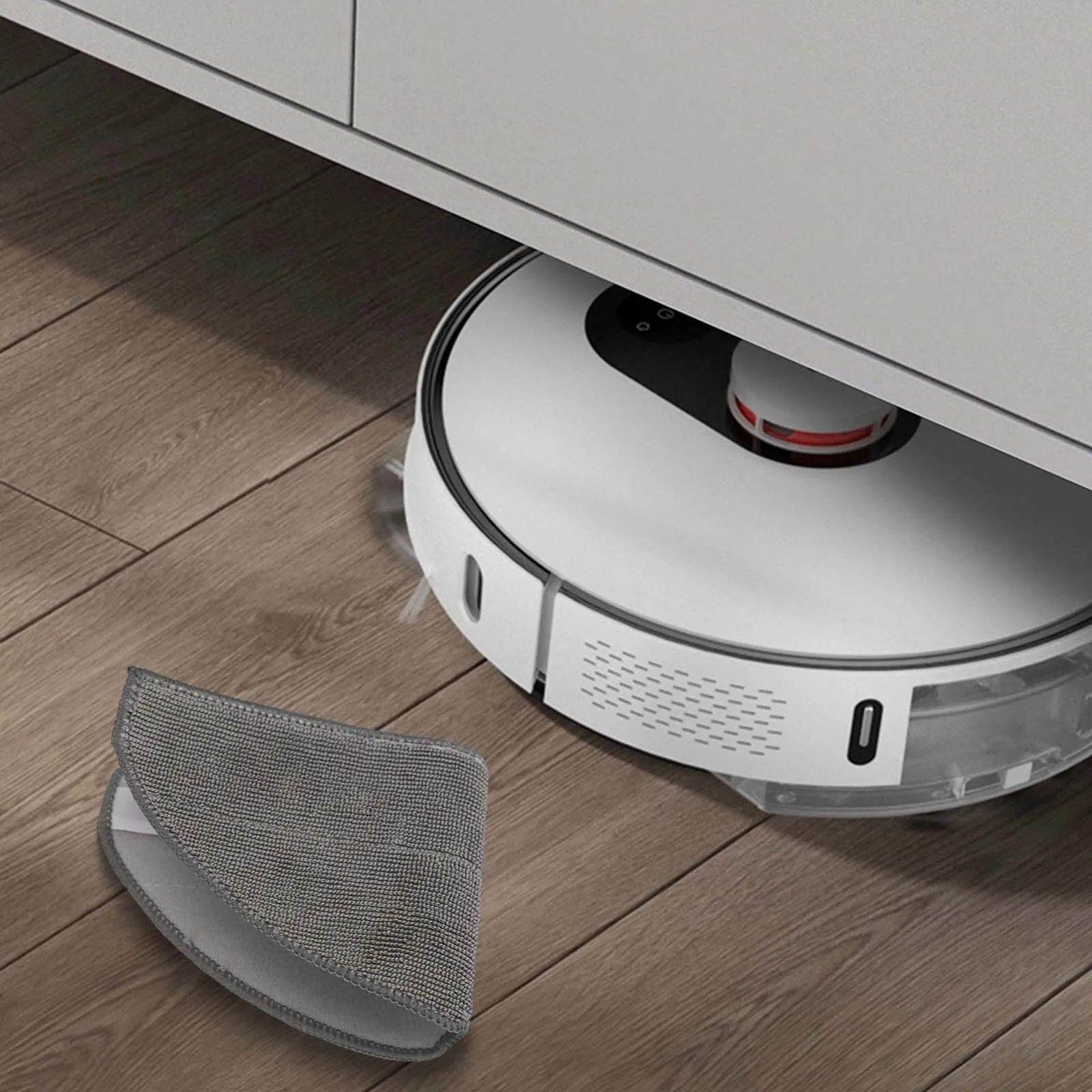 Easy Install Mop Cloth Kit Cloth Replacement Mop Cloth As Shown Robot Vacuum Cleaner Cloth Long for service Life Pet-Friendly