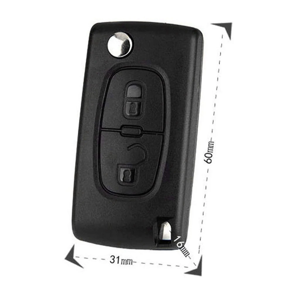 

Foldable Remote Control Blade Car Replacement Key Fob Case Accessories 2 Button Flip Cover For 207 307 308 407-M53K