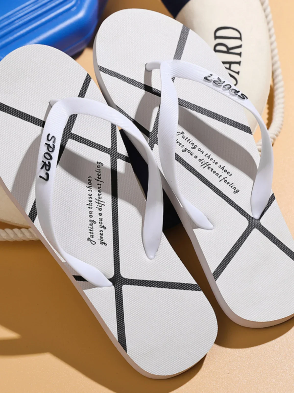 

Summer flip-flops ins trend non-slip 2024 new beach sandals wear rubber soft sole 1-31 5050