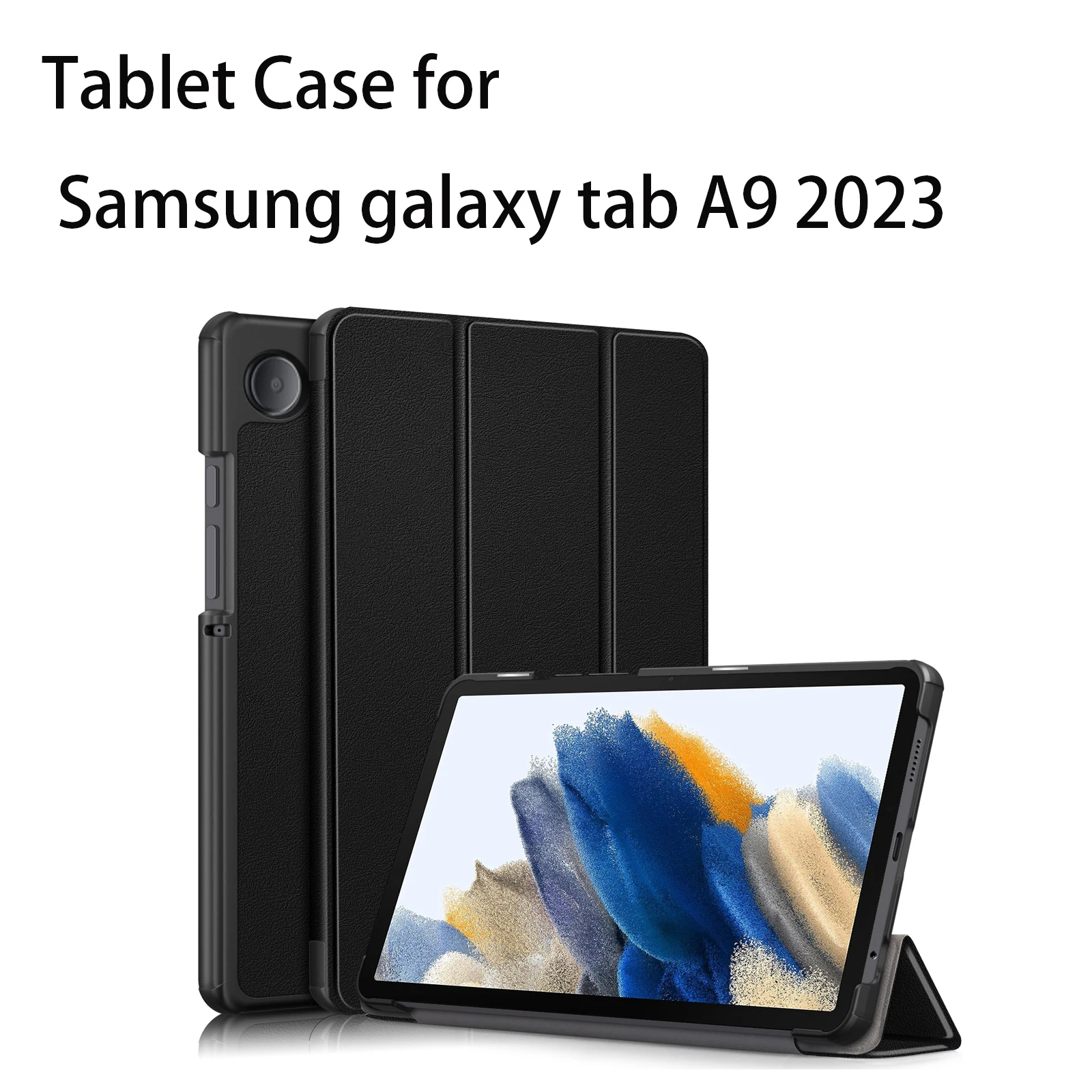 

Чехол для планшета Samsung Galaxy Tab A9 2023 X110/X115 8.7 дюймов, защитный чехол (материал из искусственной кожи, ультратонкий, ударопрочный)