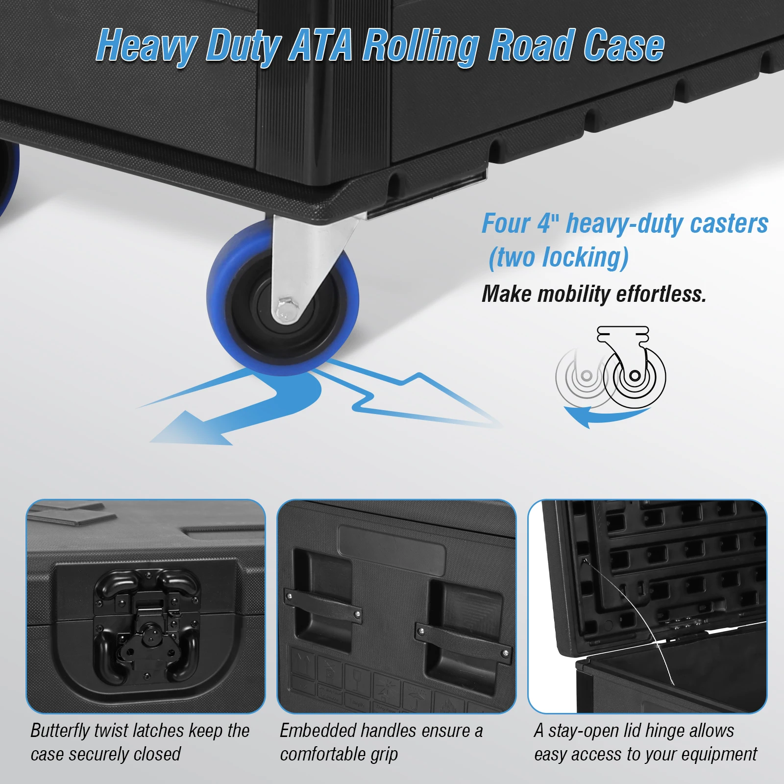 

Cable Flight Case Portable Equipment Trolley Shockproof 20-inch Hard-shell Aviation Case Suitable for Various Electronic Devices