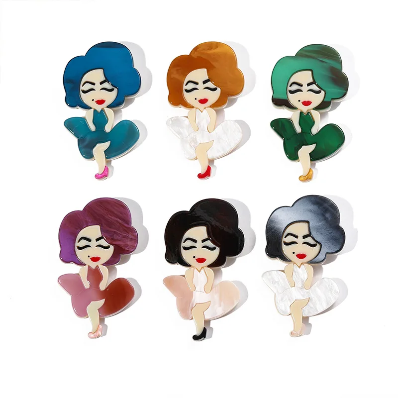 DIY accessories New acrylic handmade cute versatile brooch, literary small fresh pin decoration summer popular female corsage